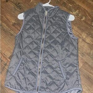 Old Navy Gray Quilted Vest